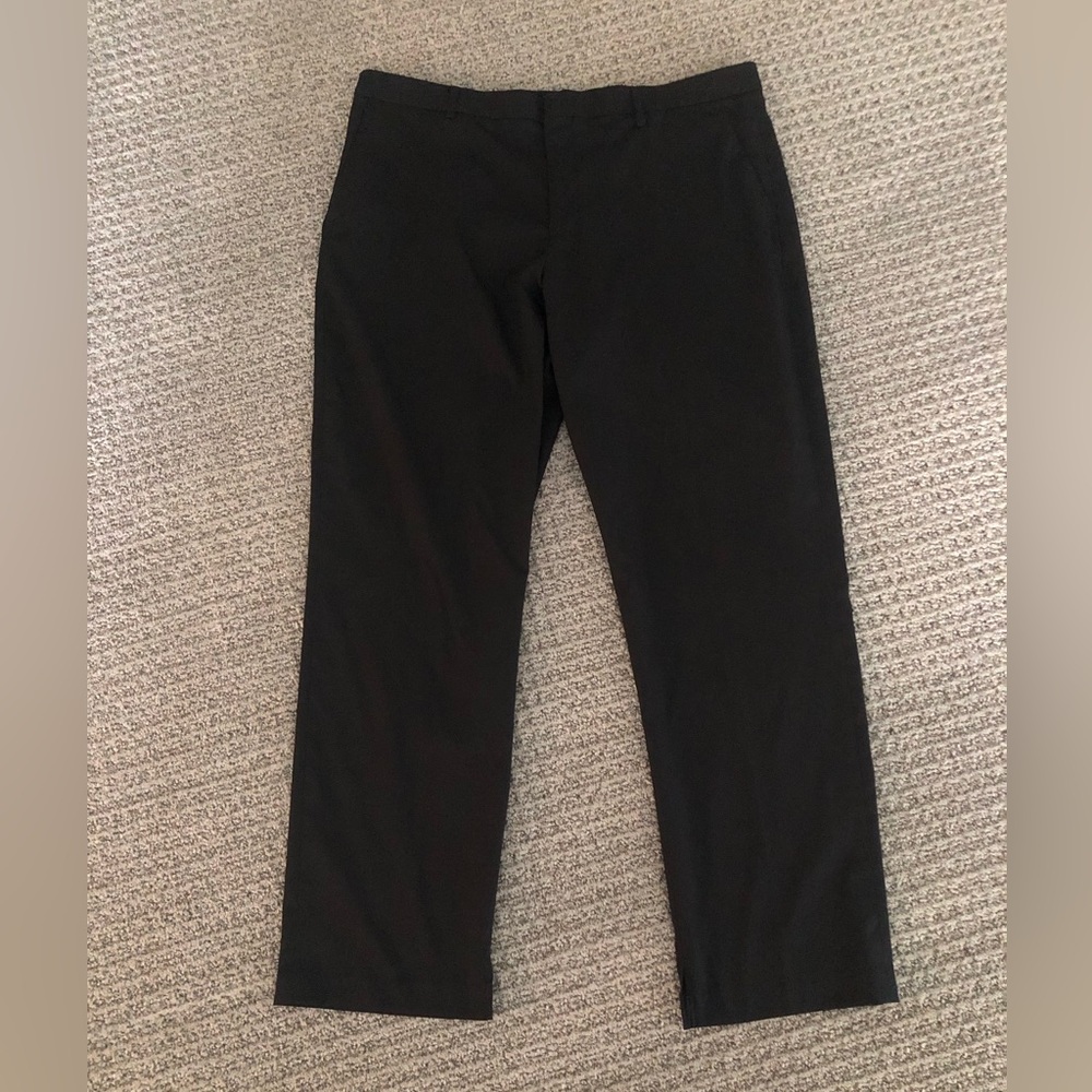 Perry Ellis Premium black tailored fit flat front pants slacks